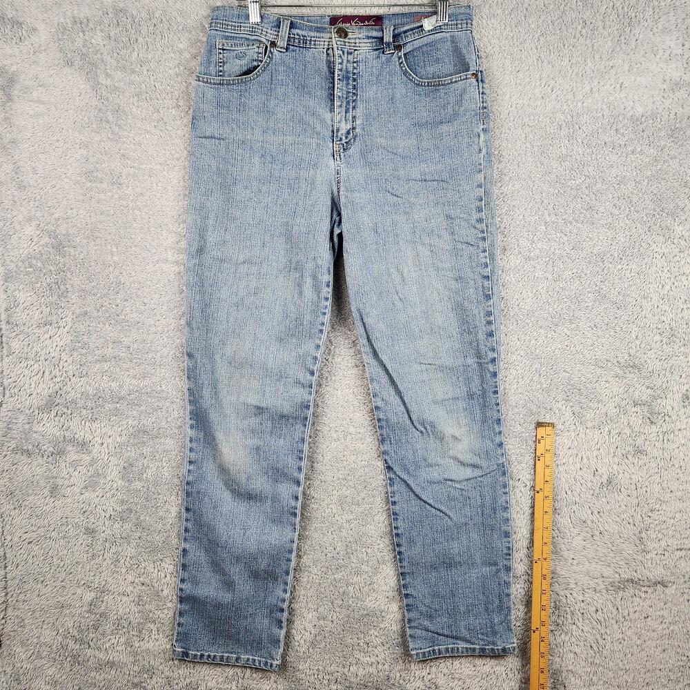 Gloria Vanderbilt Jeans Womens 10 Amanda Light Wash High Rise Tapered Stretch